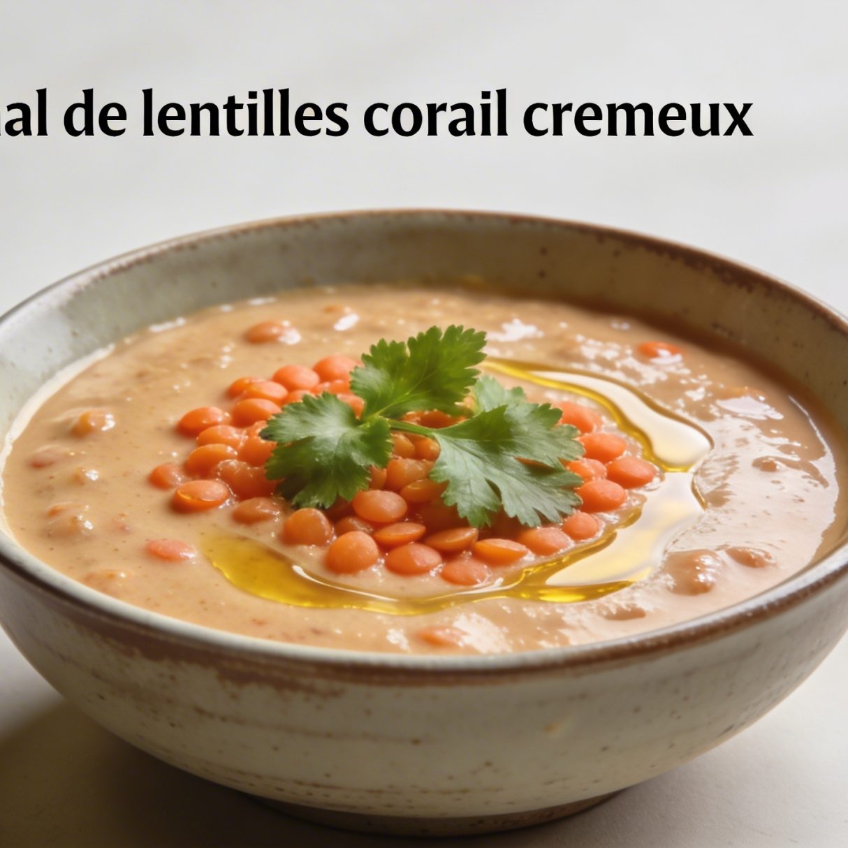 Bol de dhal de lentilles corail cremeux