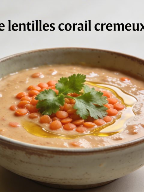 Bol de dhal de lentilles corail cremeux