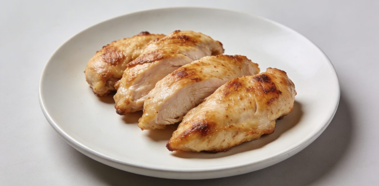 Plat de filets de poulet dores au four