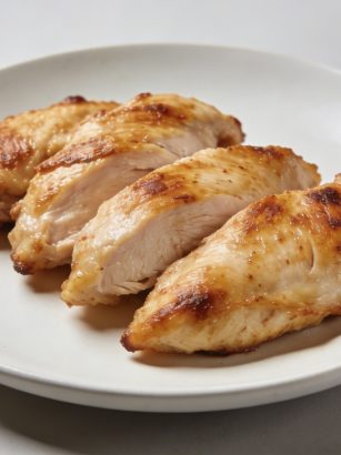 Plat de filets de poulet dores au four
