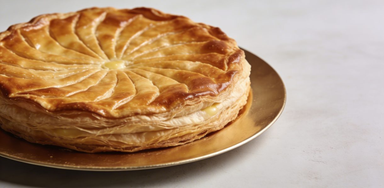 Galette des rois sans gluten sur plaque doree